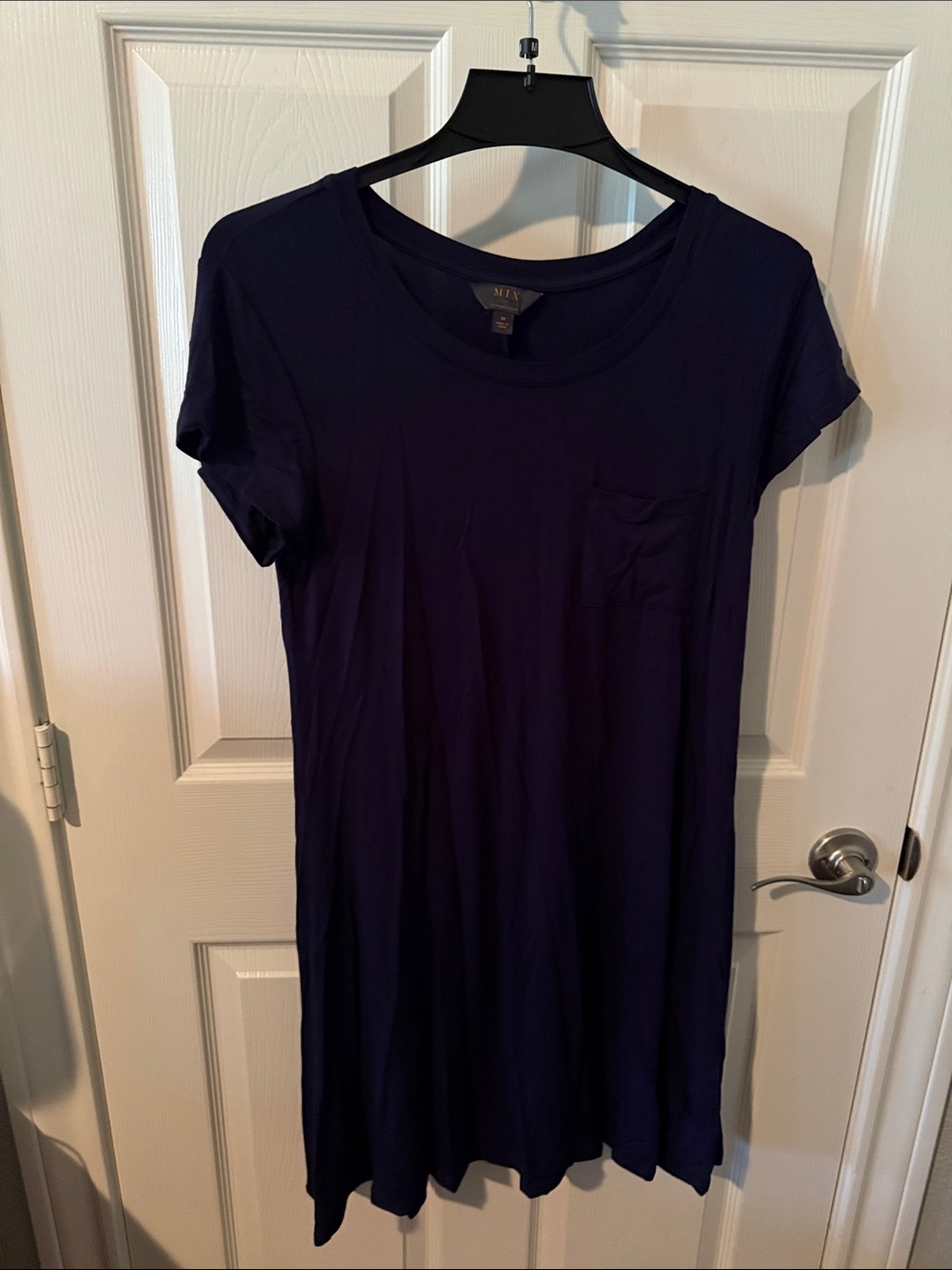 Mi Midnight Navy Short Sleeve Pocket Tunic